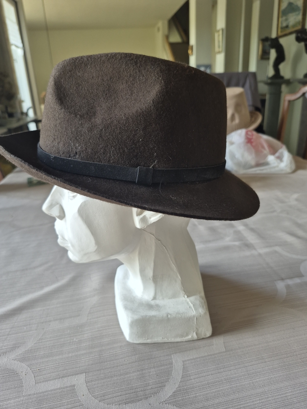 Brown Felt Fedora Hat